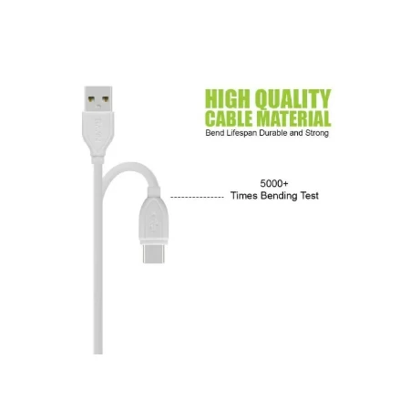 BAVIN kabl type-A na type-C 2,0m bela - CB071