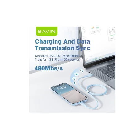 Bavin kabl 18W 1m type-A na Micro bela - CB222