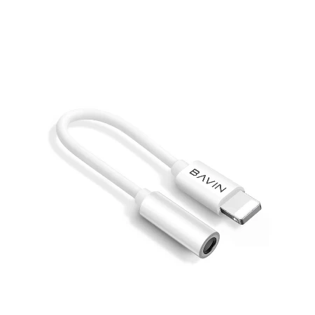 Bavin adapter AUX-19 lightning na 3.5mm bela - AUX-19