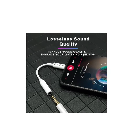 Bavin adapter AUX-19 lightning na 3.5mm bela - AUX-19