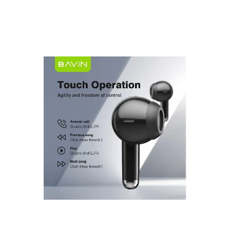 Bavin slušalice wireless earbuds crna - BA-61