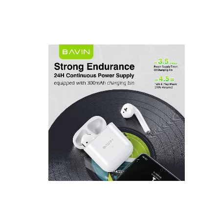 Bavin slušalice AirPods + kabl lightning bela - Bavin-32