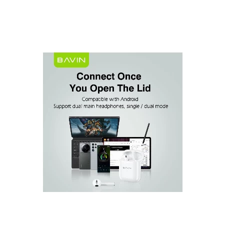 Bavin slušalice AirPods + kabl lightning bela - Bavin-32