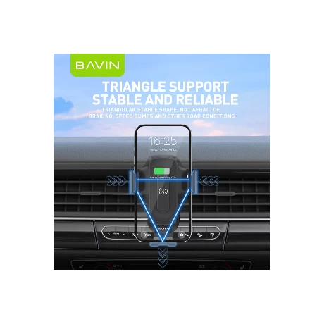 Bavin auto držač/wirelees punjač 15W - PC1035