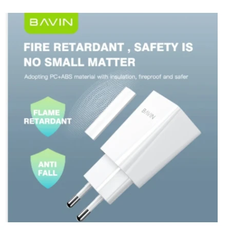 Bavin punjač 2.4A USB-A + kabl type-C bela - PC895Y