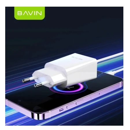 Bavin punjač 2.4A USB-A + kabl type-C bela - PC895Y