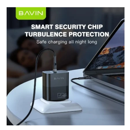 Bavin punjač  GaN 45W-PD USB-C crna - PC986Y