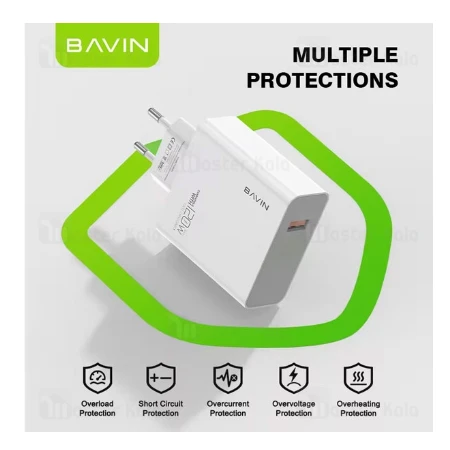 Bavin punjač 120W USB-A + kabl type-C bela - PC953Y
