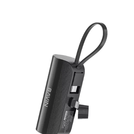 Bavin Power bank 5000mAh Ligtning port + kabl type-C crna - PC013 PRO