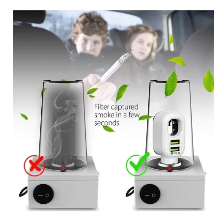 Bavin Auto punjač&sterilizator 36W PD QC3,0 2XUSB +kabl Lightning  bela - PC285