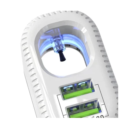 Bavin Auto punjač&sterilizator 36W PD QC3,0 2XUSB +kabl Lightning  bela - PC285