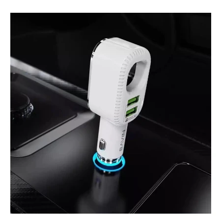 Bavin Auto punjač&sterilizator 36W PD QC3,0 2XUSB +kabl Lightning  bela - PC285