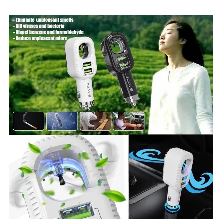 Bavin Auto punjač&sterilizator 36W PD QC3,0 2XUSB + kabl type-C bela - PC285