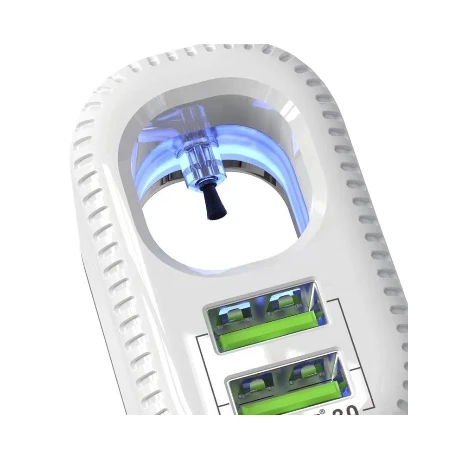 Bavin Auto punjač&sterilizator 36W PD QC3,0 2XUSB + kabl type-C bela - PC285