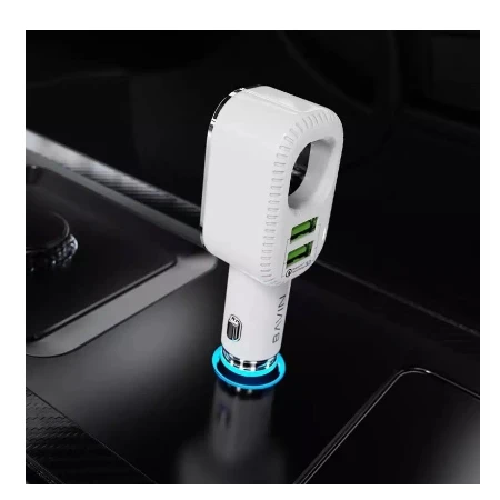 Bavin Auto punjač&sterilizator 36W PD QC3,0 2XUSB + kabl type-C bela - PC285