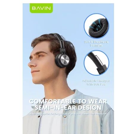 Bavin Wireless slušalice crna - BH-38