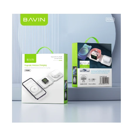 Bavin bežični punjač 3u1 Magnetic bela - PC962