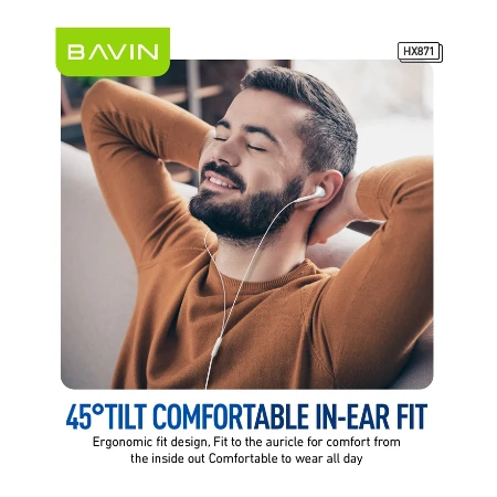 Bavin slušalice Type-C bela - HX871