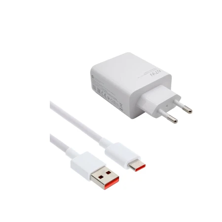 Xiaomi punjač Combo 67W Type-A + kabl Type-C bela