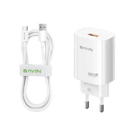 Bavin punjač 22.5w Usb A + kabl Type C bela - PC995Y