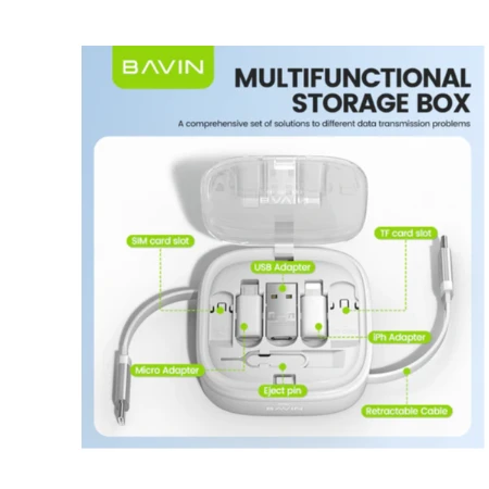 Bavin Multifunkcionalni box Type C 60W (Type C, Lightning,Micro) - CB315