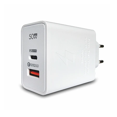 Bavitel punjač 50W Usb A+ Type C bela  KeKe-PD002