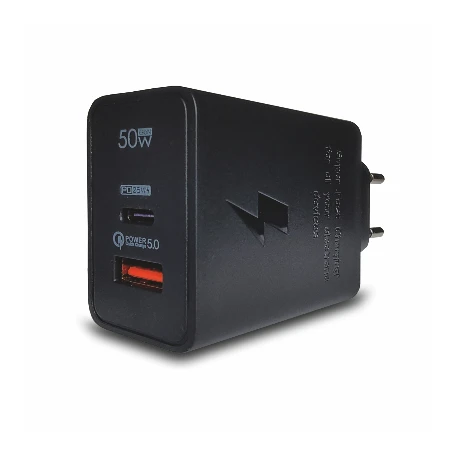 Bavitel punjač 50W Usb A+ Type C crna  KeKe-PD002