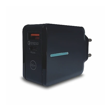 Bavitel punjač 66W Usb A+ Type C crna  KeKe F012 / WUW-T66