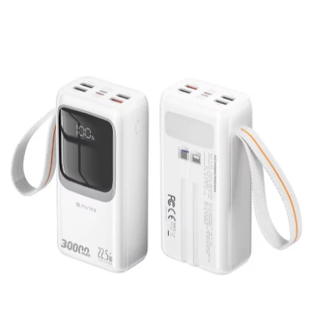 Bavin Power bank 30 000mAh 22.5W - PC1031S bela