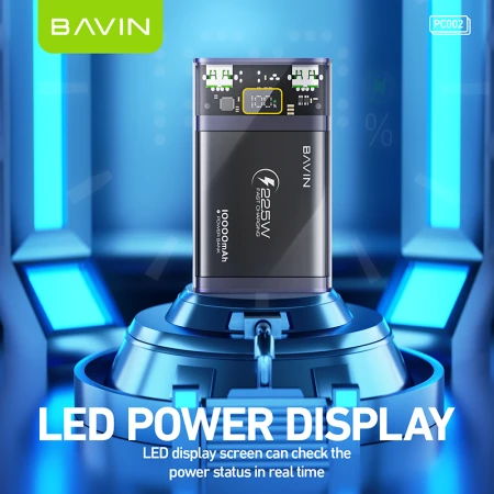 Bavin Power bank 10 000mAh 22.5W - PC002 crna