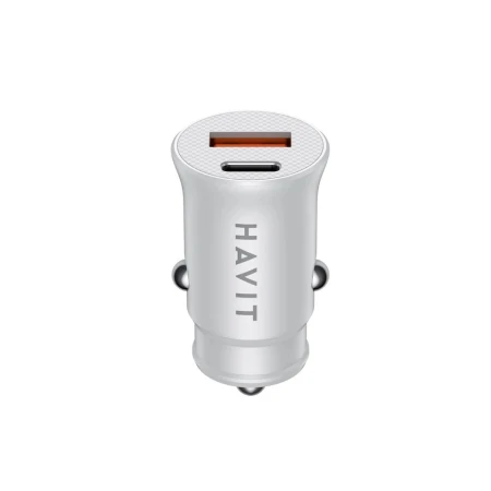 Havit auto punjač CC2022 dual port PD20W USB-A+ USB-C