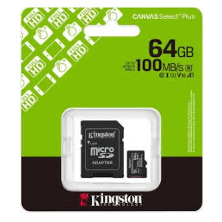 Kingston Micro SD 64GB + SD adapter Canvas Select Plus SDCS3