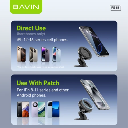 Bavin Magnetic auto držač PS-81 crna