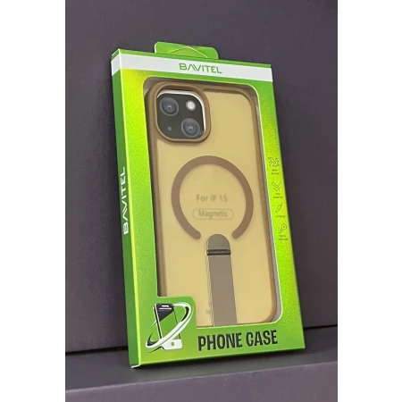 iPhone 15 Bavitel MagSafe sa naslonom braon