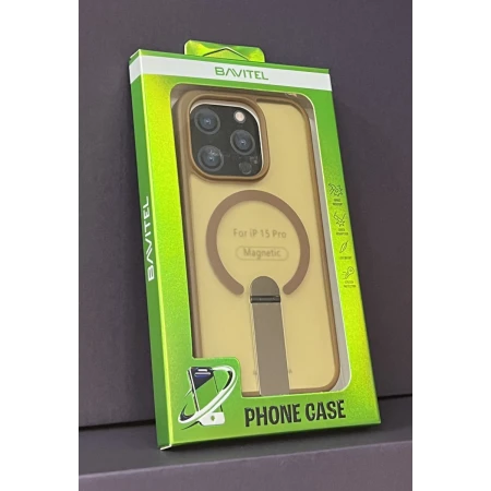 iPhone 15 Pro Bavitel MagSafe sa naslonom braon