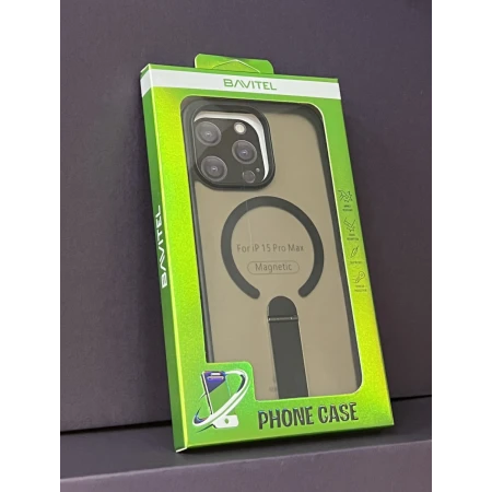 iPhone 15 Pro Max Bavitel MagSafe sa naslonom crna