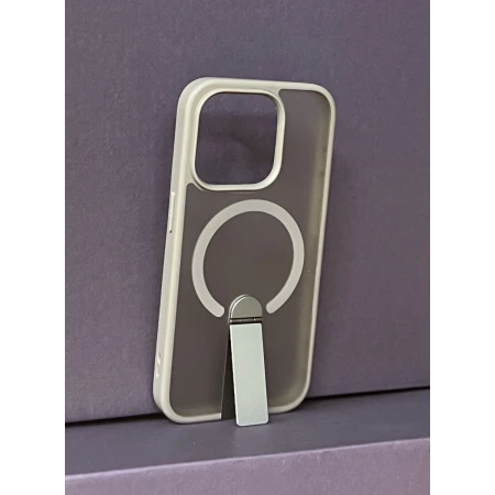 iPhone 15 Pro Bavitel MagSafe sa naslonom siva