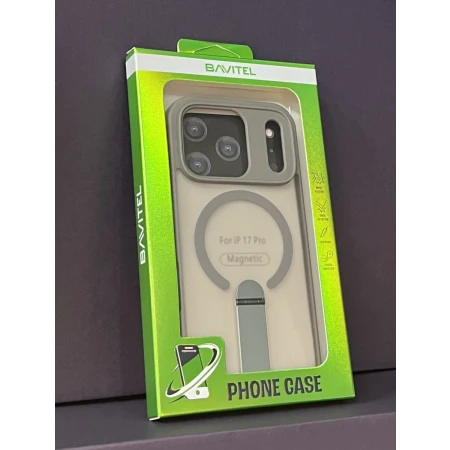 iPhone 17 Pro Bavitel MagSafe sa naslonom siva
