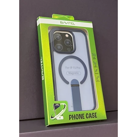 iPhone 15 Pro Bavitel MagSafe sa naslonom plava