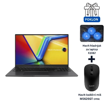 ASUS VivoBook Go 15 E1504FA-1BQ1867 15.6 inča FHD, Ryzen 5 7520U, 16GB SSD 512GB
